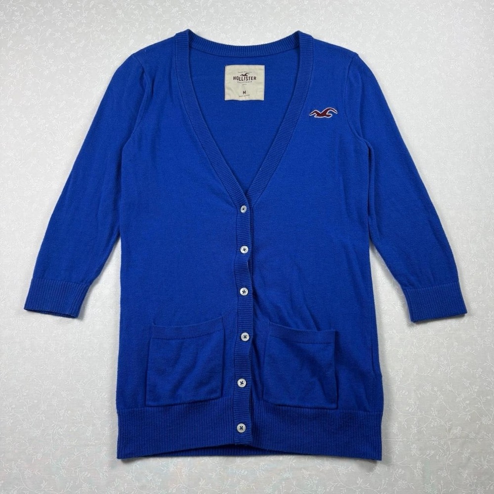 Y2K Inspired Hollister Blue Cardigan - Size M